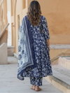 Navyblue Colour Rayon Printed Kurti With Pant Dupatta Bulk Orders In India Aaradhna 2054